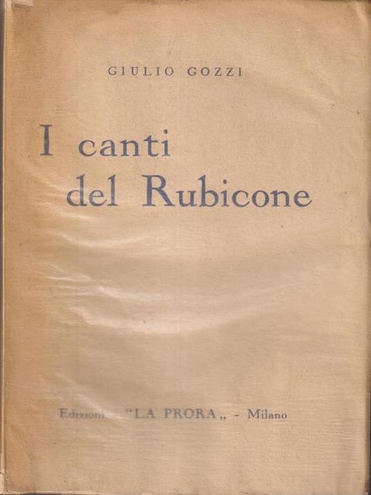 I canti del Rubicone - Giulio Gozzi - copertina