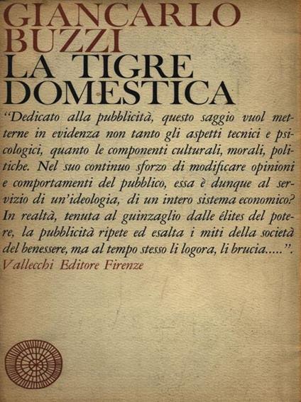 La tigre domestica - Giancarlo Buzzi - copertina