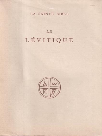 Le Levitique - Henri Cazelles - copertina