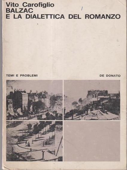   Balzac e la dialettica romanzo - Vito Carofiglio - copertina