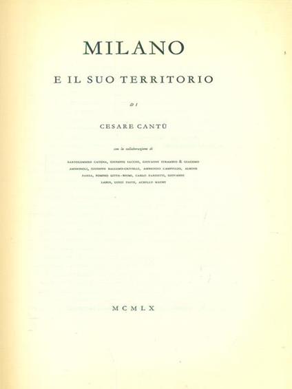   Milano e il suo territorio - Cesare Cantù - copertina