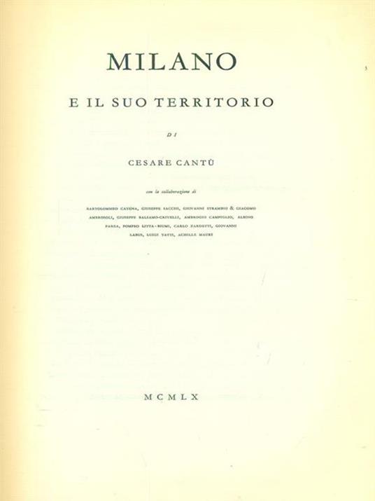  Milano e il suo territorio - Cesare Cantù - copertina