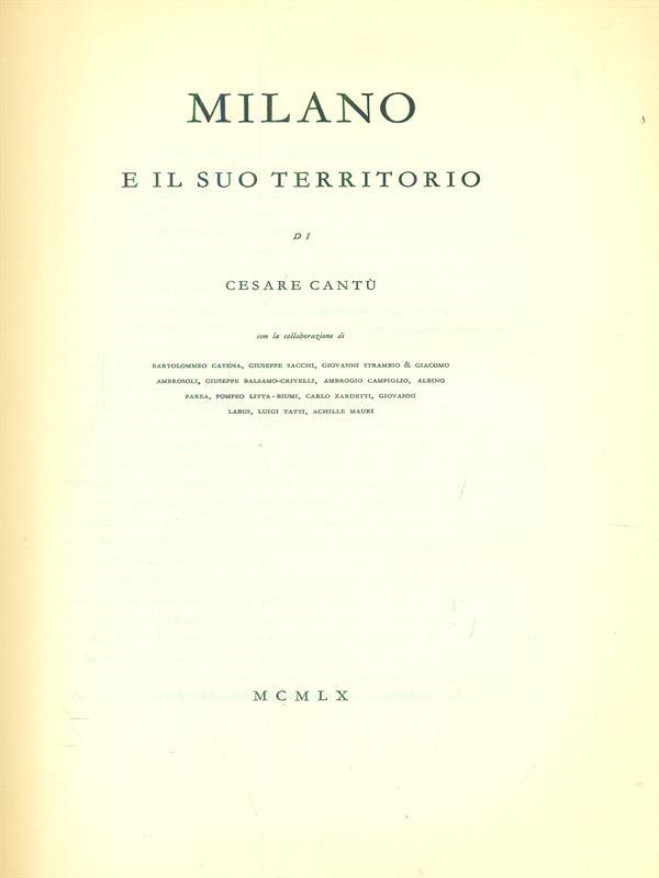   Milano e il suo territorio