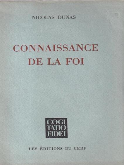 Connaissance de la foi - copertina