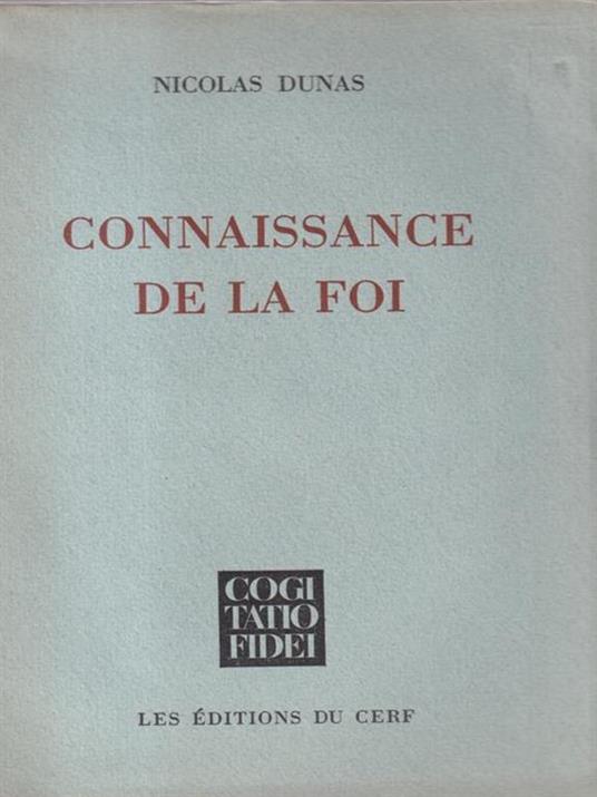 Connaissance de la foi - copertina