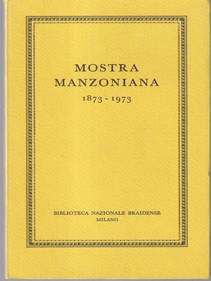   Mostra manzoniana 1873-1973 - copertina