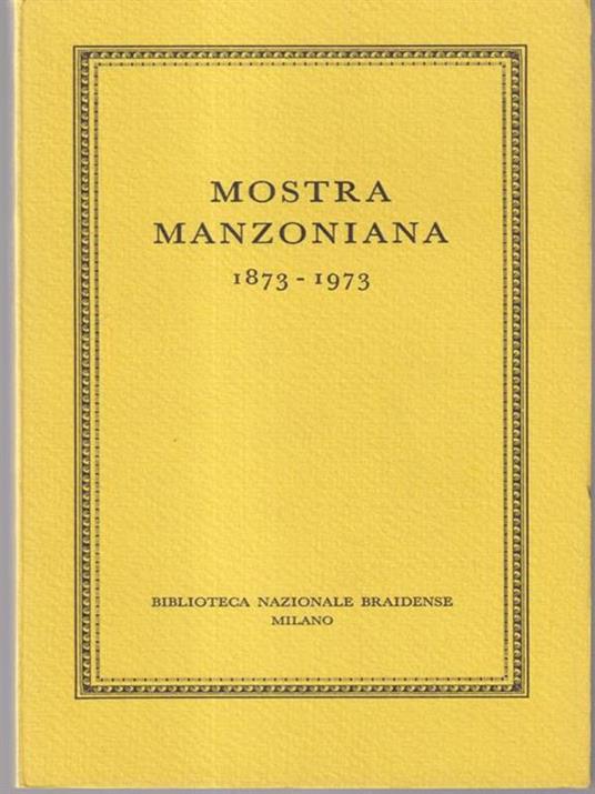   Mostra manzoniana 1873-1973 - copertina