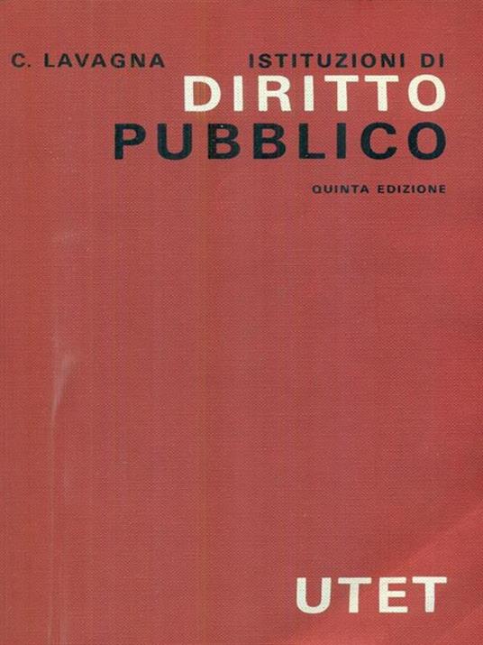   Istituto di diritto pubblico - Carlo Lavagna - copertina