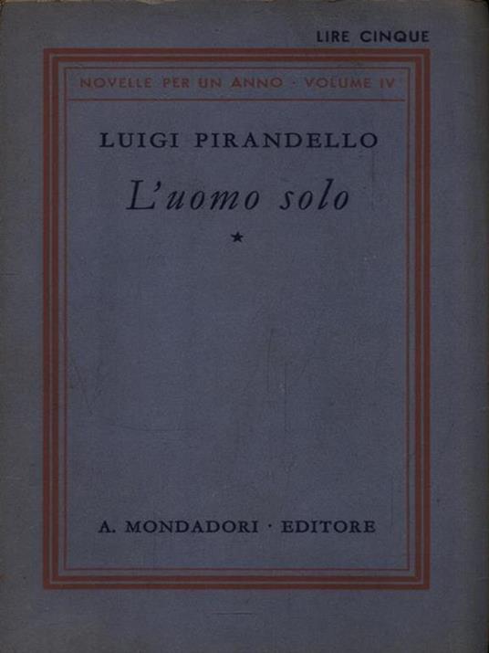 L' uomo solo - Luigi Pirandello - copertina