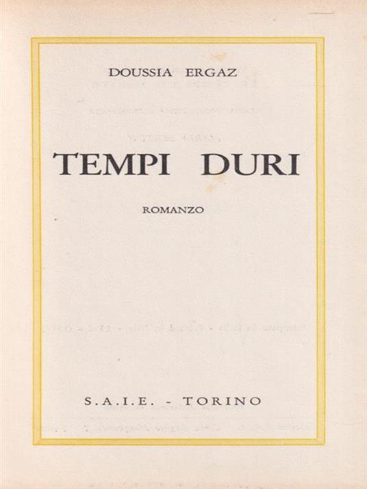 Tempi duri - copertina