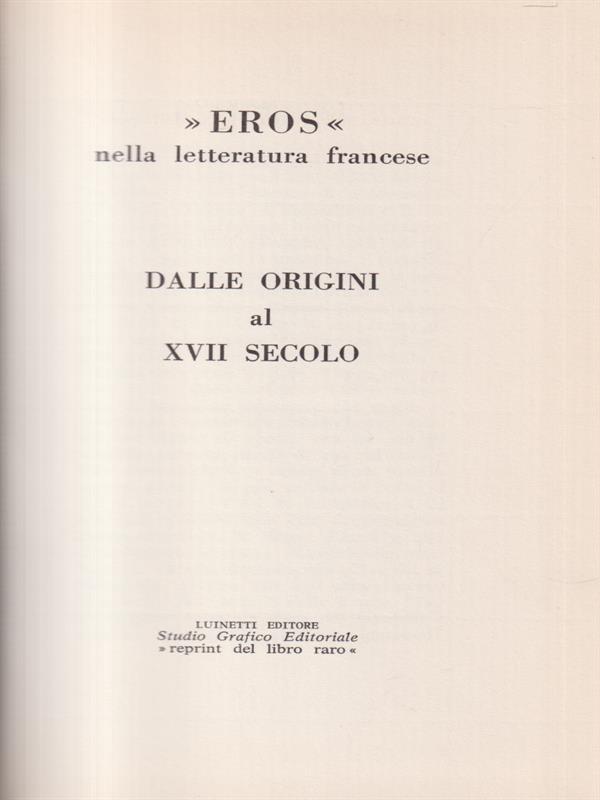   Dalle origini al XVII secolo
