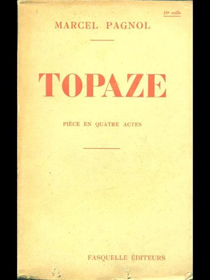   Topaze - Marcel Pagnol - copertina