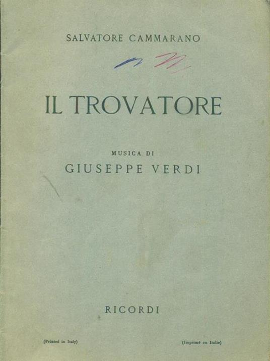 Il  trovatore - Salvatore Cammarano - copertina
