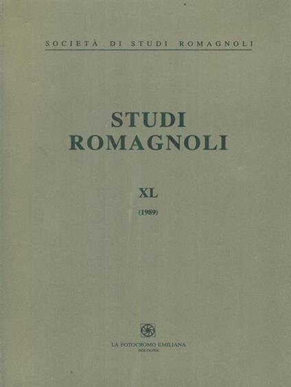   Studi romagnoli XL 1989 - copertina