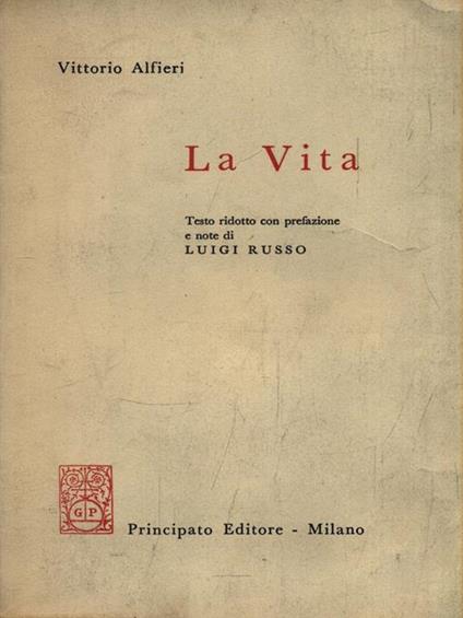 La vita - Vittorio Alfieri - copertina