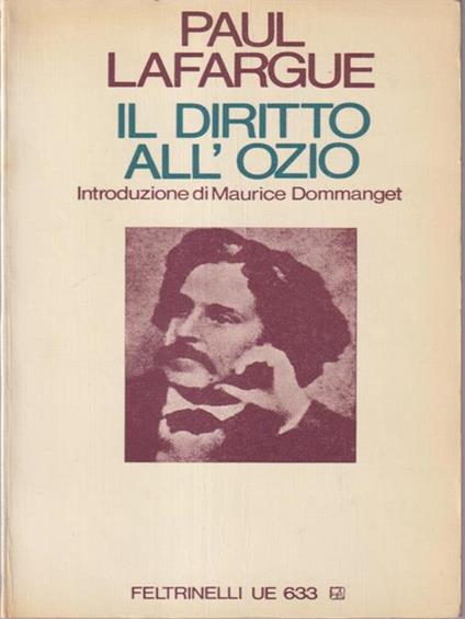 Il diritto all'ozio - Paul Lafargue - copertina