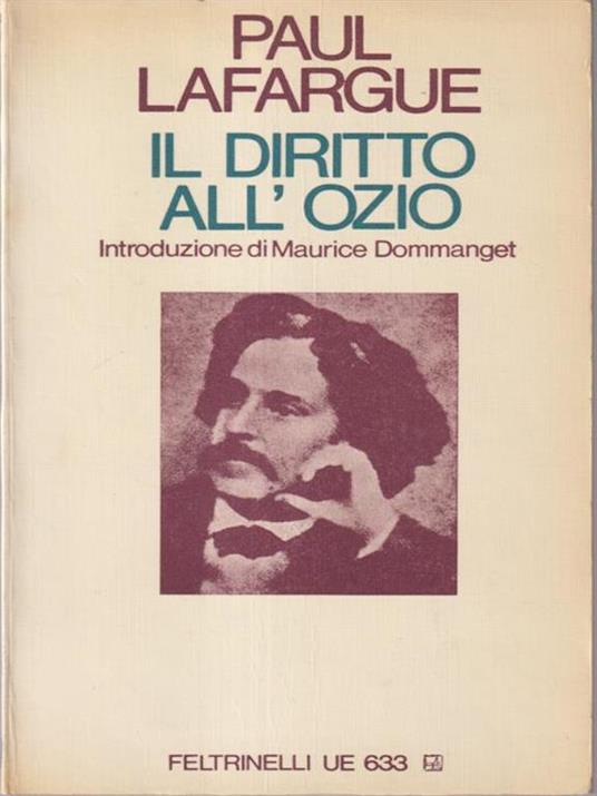 Il diritto all'ozio - Paul Lafargue - copertina