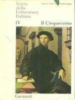 Storia della letteratura Italiana IV Il Cinquecento