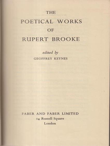 The poetical works of Rupert Brooke - copertina
