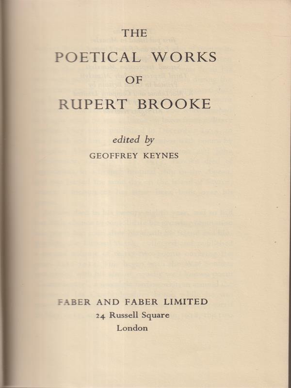 The poetical works of Rupert Brooke