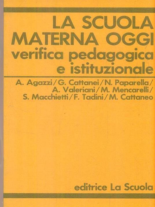 La scuola materna oggi - copertina