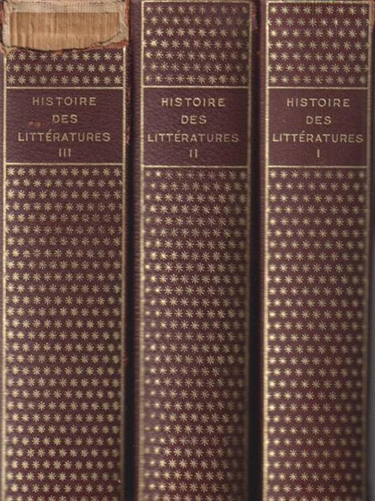 Histoire des litteratures 3vv - copertina