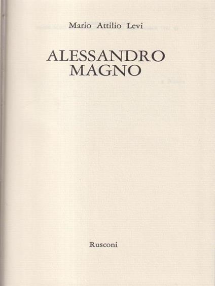 Alessandro Magno - M. Levi - copertina