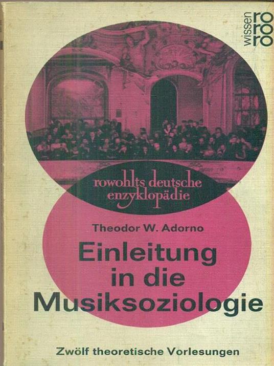 Einleitung in die Musiksoziologie - Theodor Adorno - copertina