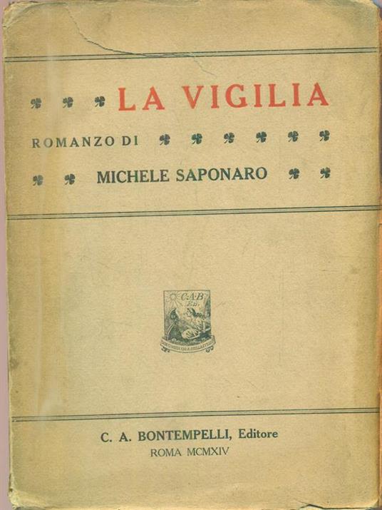 La vigilia - Michele Saponaro - copertina