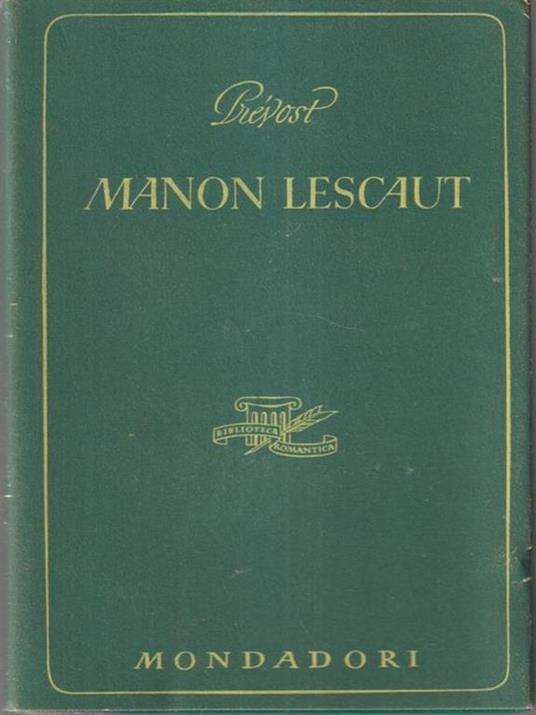 Storia di Manon Lescaut - Prevost - copertina