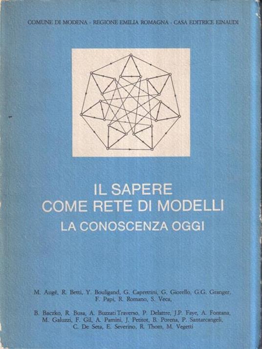 Il sapere come rete di modelli. La conoscenza oggi - copertina