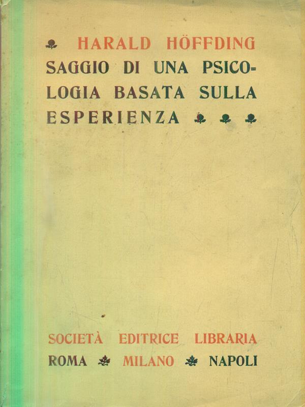 Saggio di una psicologia basata sulla esperienza