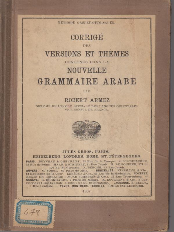 Corrige des versions et themes contenus dans la grammaire arabe