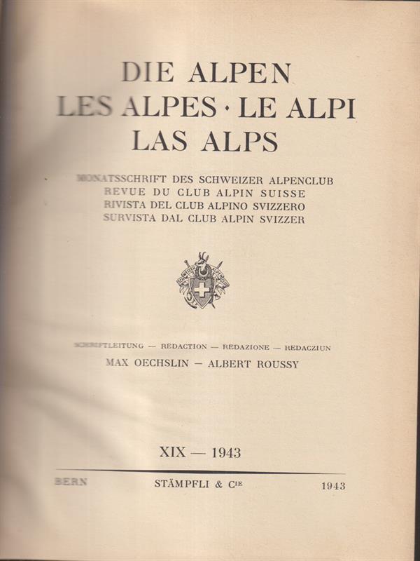 alpen les alpes le alpi las alps - XIX 1943