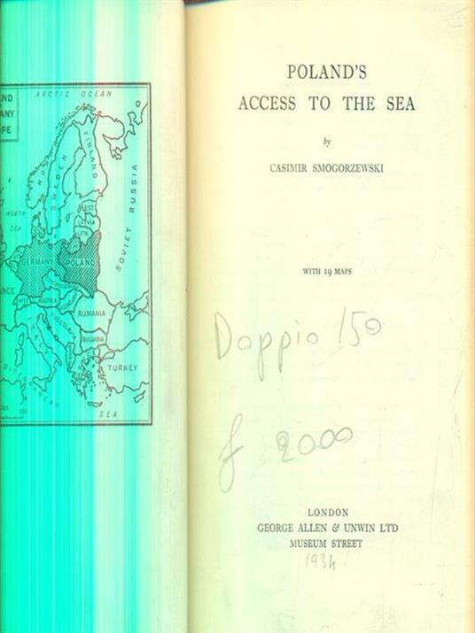 Poland's access to the sea - Casimir Smogorzewski - copertina