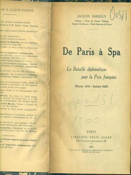 De Paris a Spa - copertina