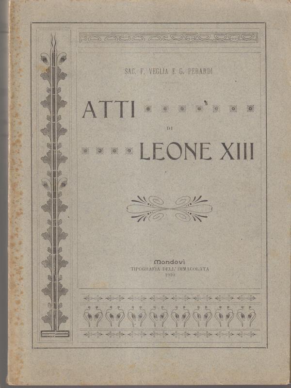 Atti di Leone XIII parte I