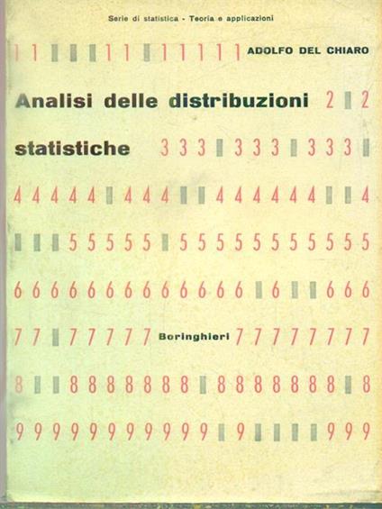 Analisi delle distribuzioni statistiche - Adolfo Del Chiaro - copertina