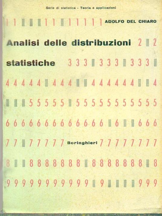 Analisi delle distribuzioni statistiche - Adolfo Del Chiaro - copertina