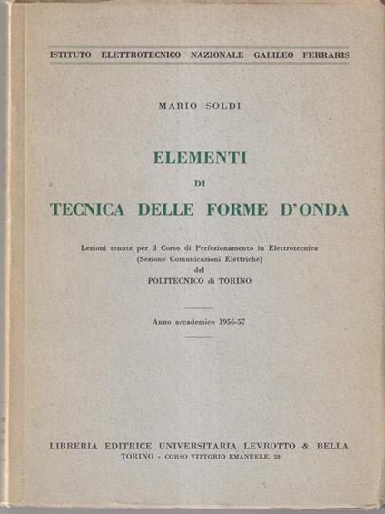 Elementi di tecnica delle forme d'onda 1956-57 - copertina