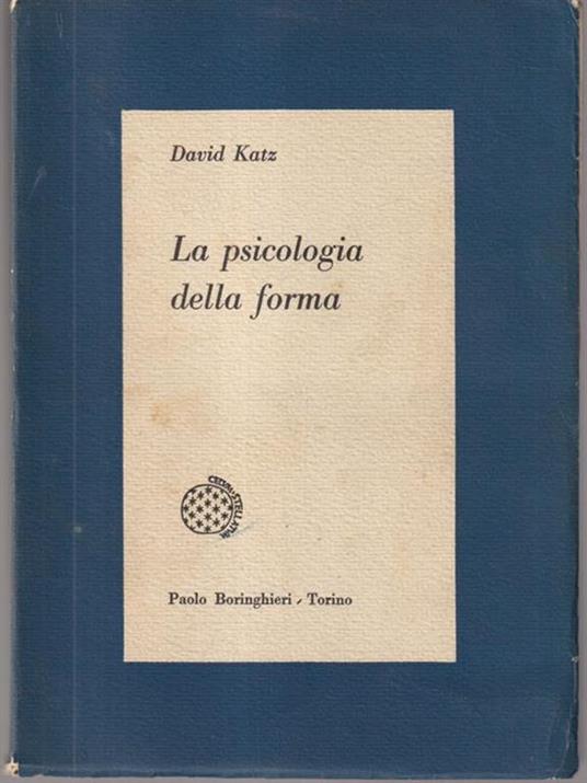 La psicologia della forma - David Katz - copertina
