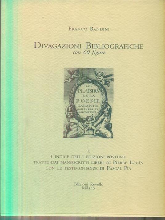Divagazioni bibliografiche - Franco Bandini - copertina