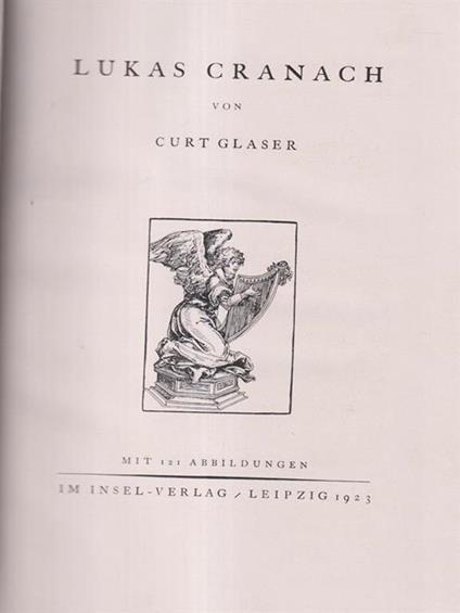 Lukas Cranach - Curt Glaser - copertina