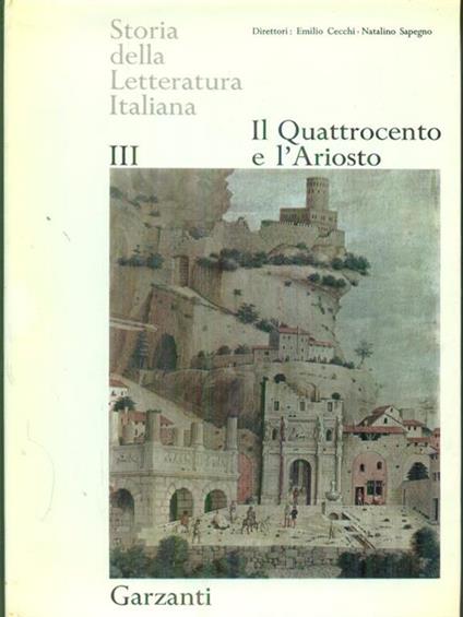 Il Quattrocento e l'Ariosto vol. III - copertina