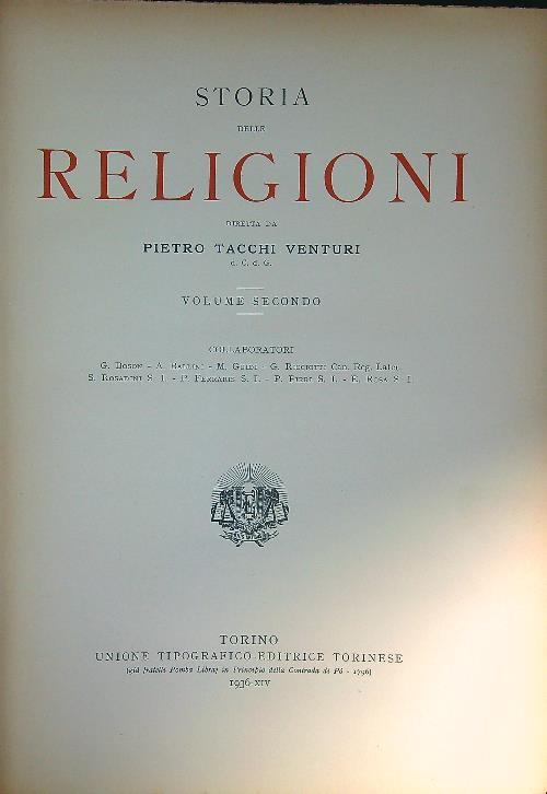 Storia delle Religioni Vol. 2