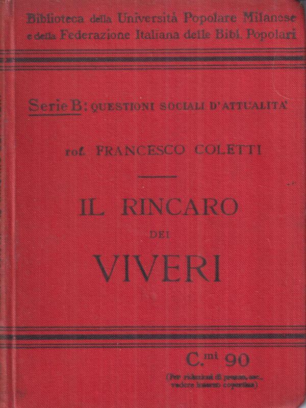 Il rincaro dei viveri