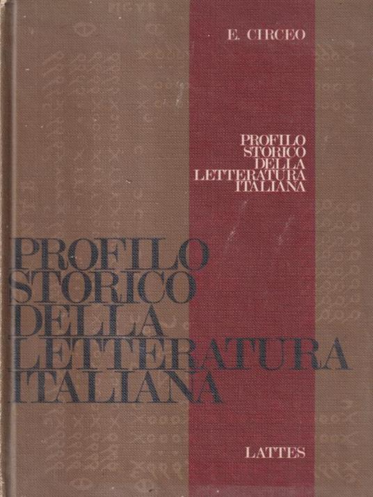 Profilo storico della letteratura italiana - Ermanno Circeo - copertina