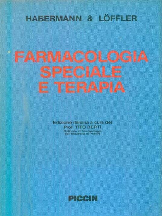 Farmacologia speciale e terapia - E. Habermann - copertina