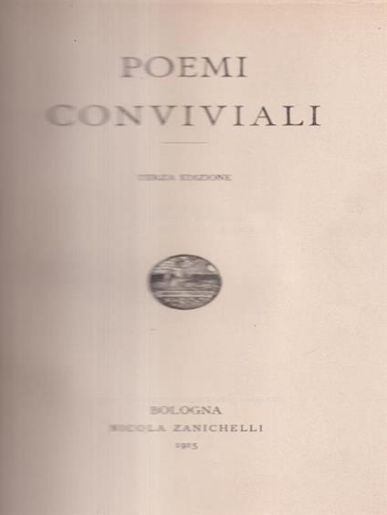 Poemi conviviali - Giovanni Pascoli - copertina