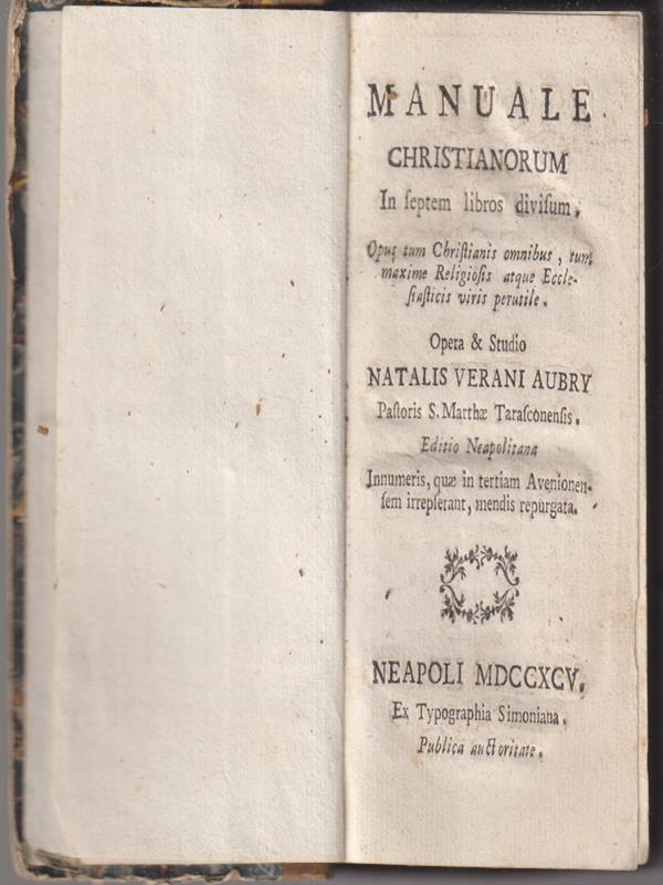 Manuale christianorum in septem libros divisum